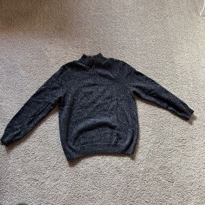 Chaps Knit Quarter Zip Sweater – Men’s XL (Fits Like M) – Charcoal Gray